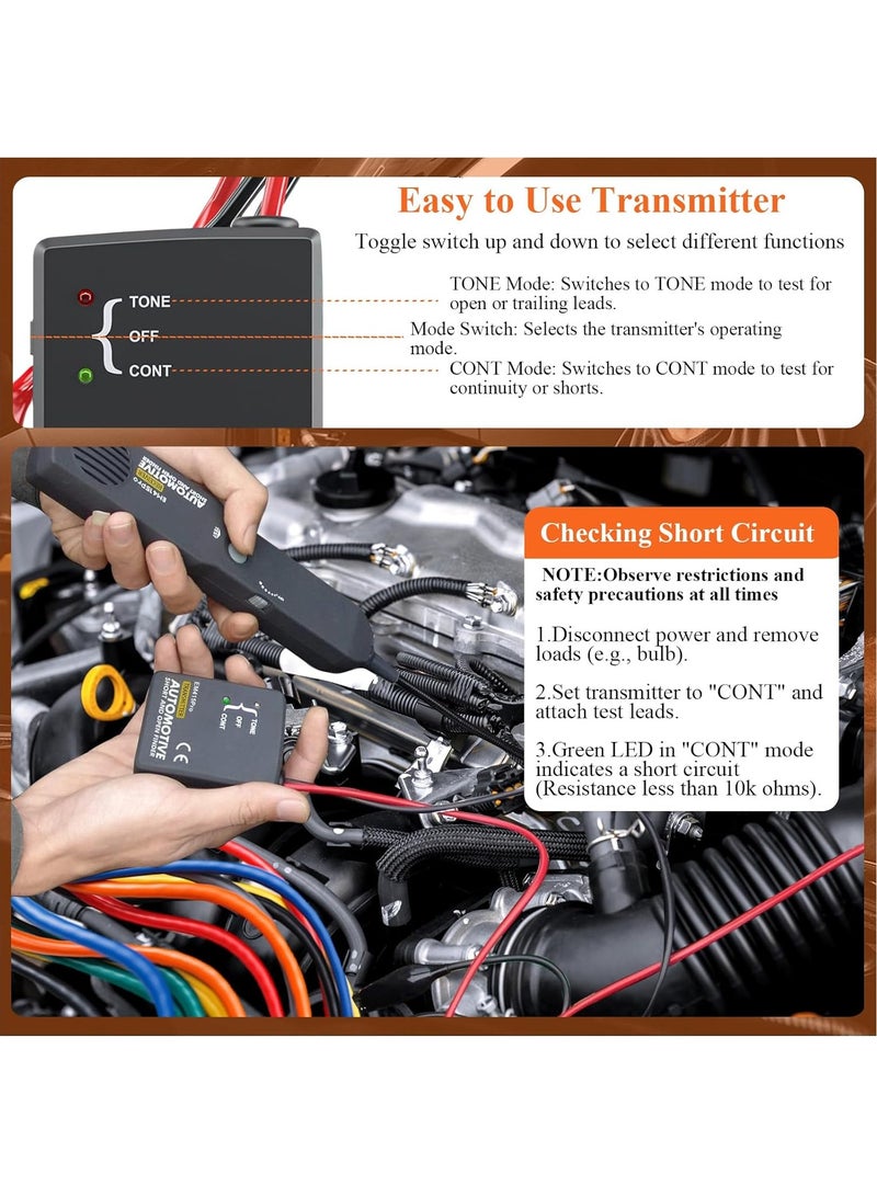 Mauten EM415PRO Automotive Electrical Open&Short Finder Circuit Tester, Wire Tracer,Circuit Breaker Finder, DC 6-42V, Flexible Probe Automotive Circuit Tester for Auto Repair Store, Home Garage  - Image 4