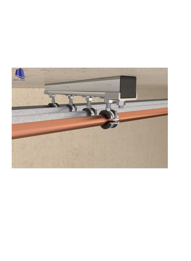 Heavy Duty Adjustable Two-screw Pipe Galvanized Iron (GI) Clamp with Rubber Lined or Unlined for Wall Ceiling Mount Pipe Supports, Split Ring Hanger (6 Inch, Pack of 10)  - Image 2