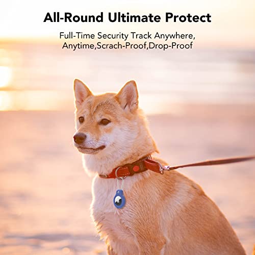 SPGUARD for AirTag Holder Case with Keychain, Air Tags-4 Pack for Apple Air Tag Holder with Wire Cable Lock Key Ring Chain Air Tagholder Accessories for GPS Item Tracker Kids,Keys,Luggage - Image 5