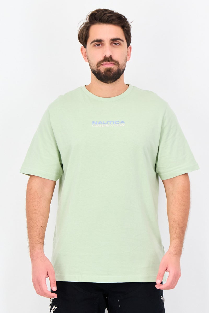 NAUTICA Men Crew Neck Short Sleeve Graphic Print T-Shirt, Mint Green - Image 1