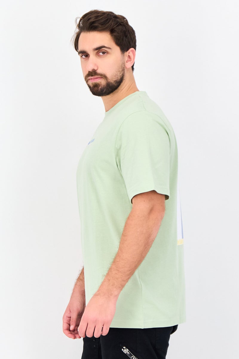 NAUTICA Men Crew Neck Short Sleeve Graphic Print T-Shirt, Mint Green - Image 3