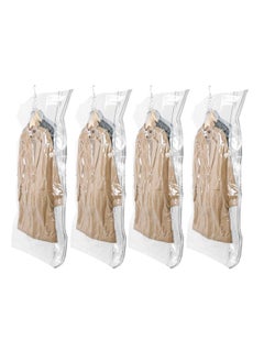 DUNISO 4 Pack Hanging Vacuum Storage Bags，Vacuum Seal Storage Bag Clothing Bags，Compressed Bag with Hangers，For Suits，Reusable，Space Saver，for Closet Clothes Coats Jacket  - Image 1