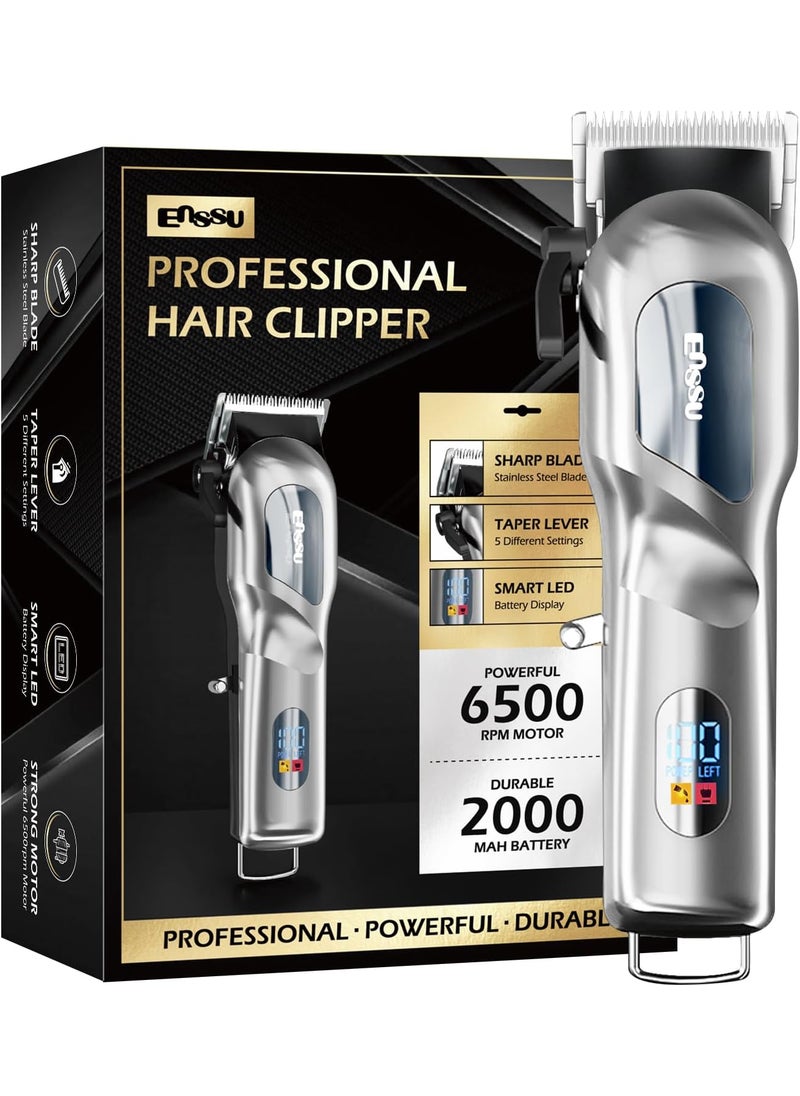 ENSSU - ENSSU Hair Clippers for Men Professional Cordless Barber Clippers with Adjustable Precision Blades LED Display and 180Minutes Runtime for Professional Barbers  Home Haircutting - Image 1