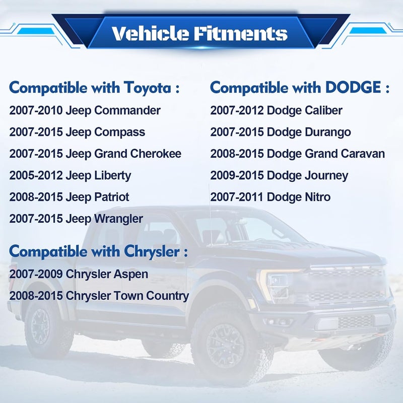 All consumer tier purchase options Windshield Washer Pump w/Grommet, Replacement for Jeep Grand Cherokee Wrangler Commander Compass Patriot | Dodge Grand Caravan Durango Journey Nitro | Chrysler Town & Country Aspen, 05179153AC Stable base - Image 3