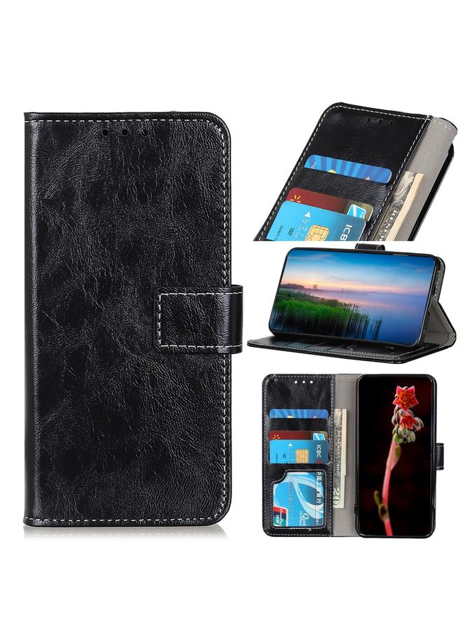 S-TOP Case For Motorola Moto E40/E20/E30/Lenovo K14 Plus Retro Crazy Horse Texture Horizontal Flip Leather Phone Case - Image 1