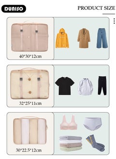 DUNISO 3 Piece Travel Organizer Bags for Luggage, Waterproof and Durable Travel Bags,  Packing Cubes for Travel,  Compression Cubes for Suitcases, Travel Bags  for Clothes, Toiletries, Clothing, Underwear  - Image 3