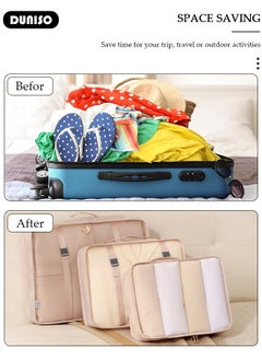 DUNISO 3 Piece Travel Organizer Bags for Luggage, Waterproof and Durable Travel Bags,  Packing Cubes for Travel,  Compression Cubes for Suitcases, Travel Bags  for Clothes, Toiletries, Clothing, Underwear  - Image 2
