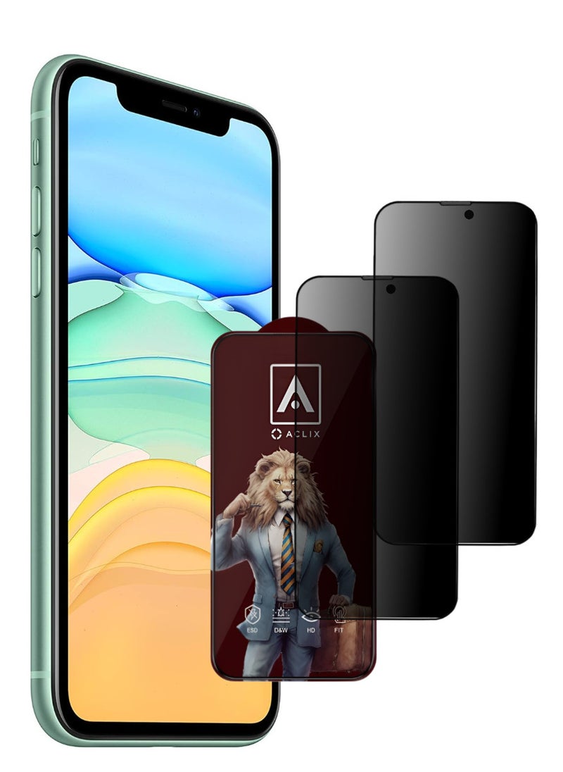 ACLIX 2 Pieces Antistatic ESD Dustproof Premium Quality High Definition Tempered Glass Screen Protector Designed For  iPhone 11 - Image 1