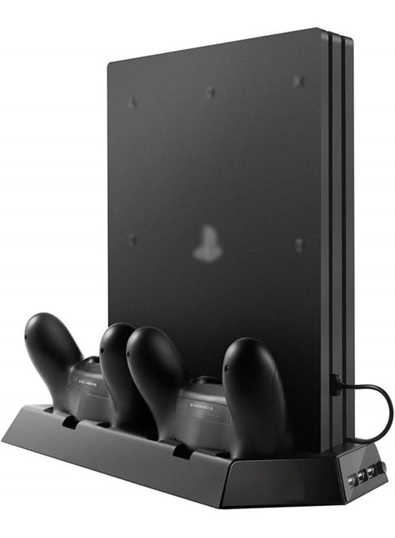 eWINNER 4 in 1 Vertical Stand Cooling Fan with Dualshock Controller Charging Station and USB Charger Ports for PS4 - Image 1