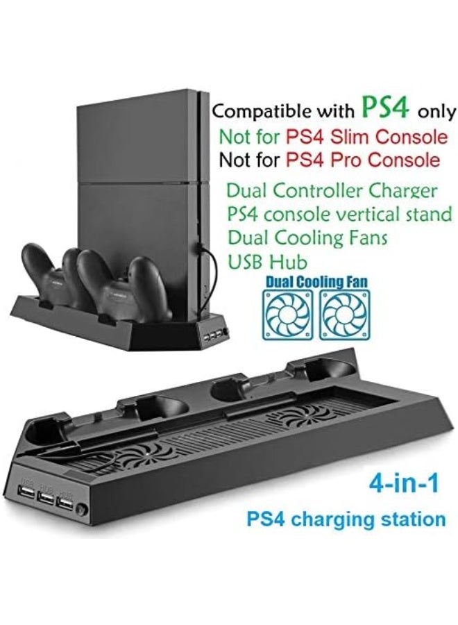 eWINNER 4 in 1 Vertical Stand Cooling Fan with Dualshock Controller Charging Station and USB Charger Ports for PS4 - Image 5