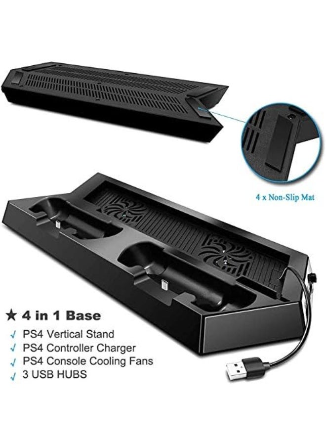 eWINNER 4 in 1 Vertical Stand Cooling Fan with Dualshock Controller Charging Station and USB Charger Ports for PS4 - Image 3