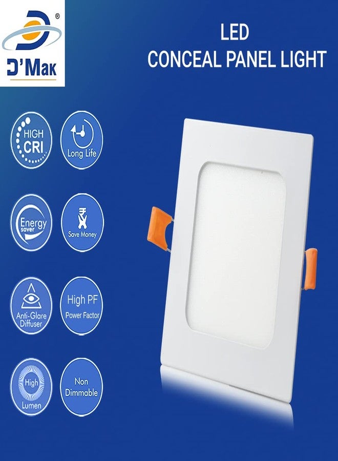 D'Mak DMAK Multi Traders 6Watt LED Square False Ceiling Panel Light for POP (White) -Pack of 10 - Image 2