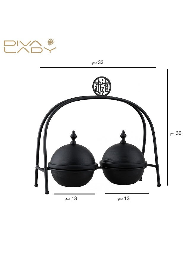 DIVA LADY 🖤 Luxury Black Metal Dates & Serving Holder – A Modern Touch of Sophistication - Image 5