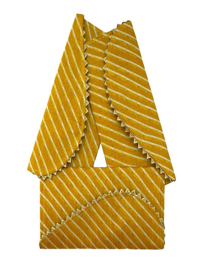Orange Paper Leheria Design Shagun Envelops/Wedding Envelops/Gift Envelop/Cash Envelop/Money Shagun Cash Envelopes for Weddings, Birthdays, Rakhi, Gifting - Pack Of 3 (Yellow) - Image 4