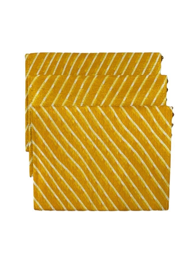 Orange Paper Leheria Design Shagun Envelops/Wedding Envelops/Gift Envelop/Cash Envelop/Money Shagun Cash Envelopes for Weddings, Birthdays, Rakhi, Gifting - Pack Of 3 (Yellow) - Image 3