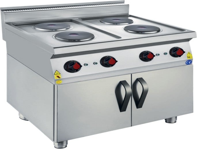 CSA Inox Karacasan Industrial 900 Series Cabinet 4-Burner Electric Cooker 