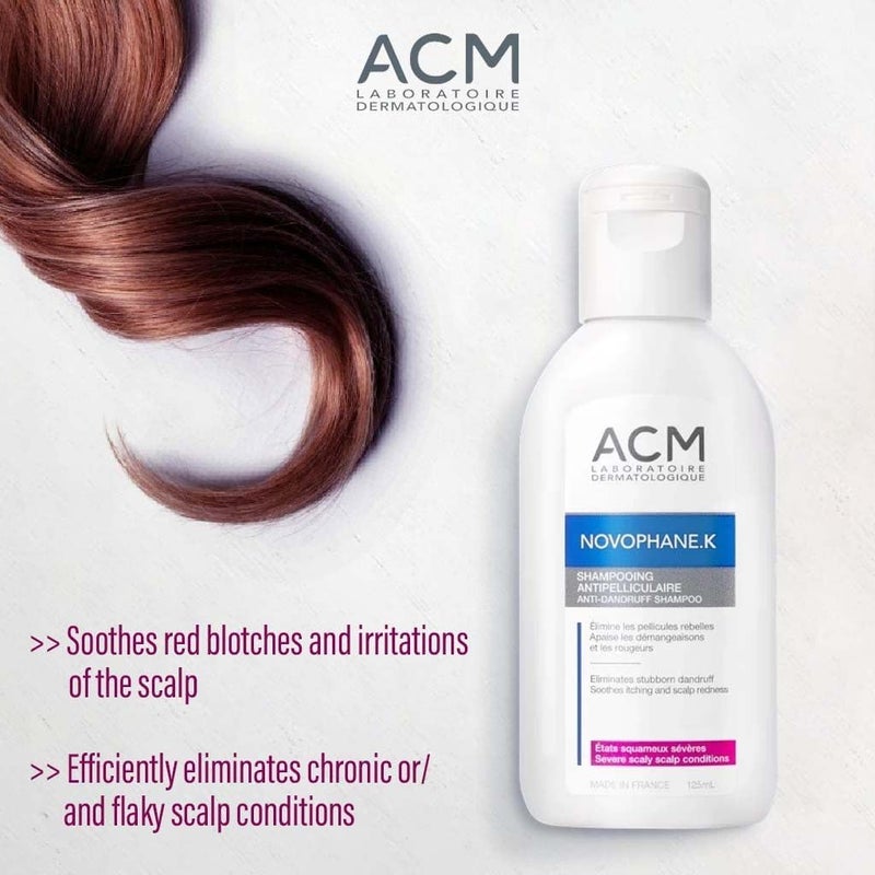 ACM Novophane K Anti-Dandruff Shampoo 125ml - Image 2