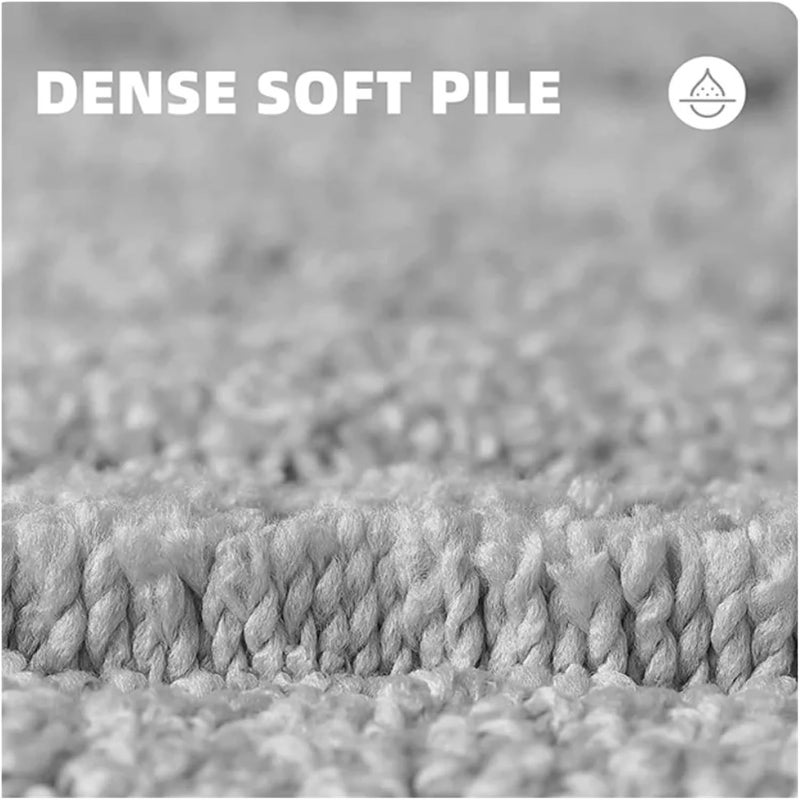 Extra Thicken Bathroom Bath Mat Floor Carpets for Lavatory Washroom Bathtub Side Microfiber Solid Toilet Rug Large Size(Gray,50x80cm) - Image 5