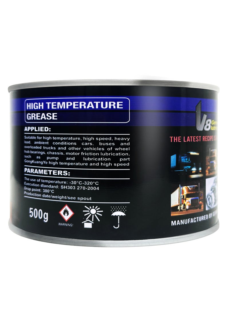 V8 German Lubricants High-Temperature Grease, 380°C – Premium Lubricant for Extreme Heat, 500g - Image 2