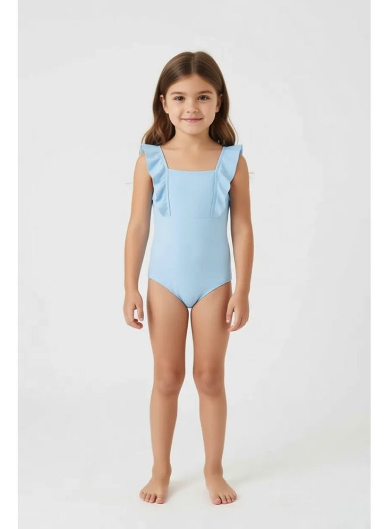 Cetus Swimsuit Tinny Flowers Kids (Light Blue) - Image 1