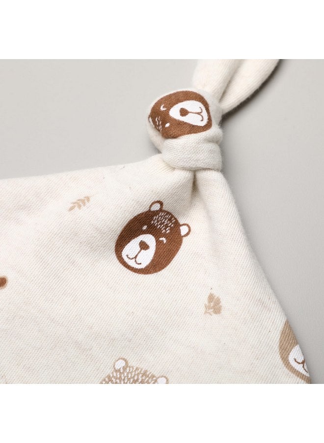Owlivia Organic Newborn Knot Hats, Hospital Baby Beanies, Unisex Infant Caps, 3-Pack (Newborn, Mini Bears&Beige&Brown) - Image 2