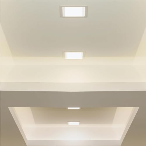 wipro Metal Garnet 12W Square LED Alpha Panel | Cool Day White (6500K) | Recessed Down Light for False Ceiling | Cutout - 125Mm*125Mm | Pack of 1 - Image 5