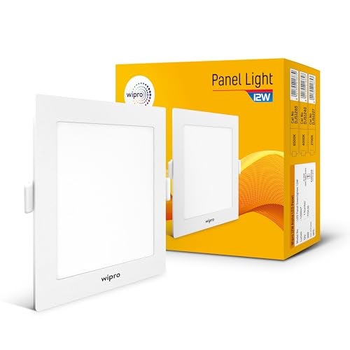 wipro Metal Garnet 12W Square LED Alpha Panel | Cool Day White (6500K) | Recessed Down Light for False Ceiling | Cutout - 125Mm*125Mm | Pack of 1 - Image 1
