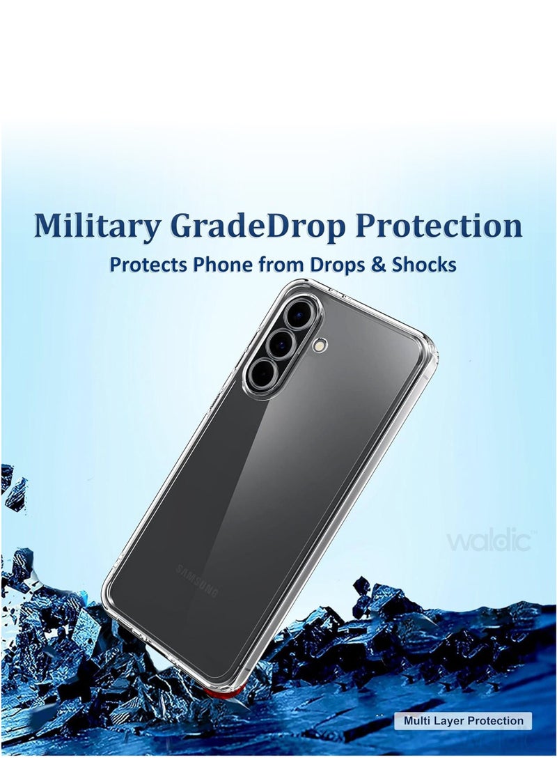Waldic Samsung Galaxy A57 Premium Case | Premium Silicone Case Cover Designed for Samsung Galaxy A57 | Samsung Galaxy A57 Case Camera and Drop Protection Thin Protective Back Cover Case for Samsung Galaxy A57 - Transparent - Image 2