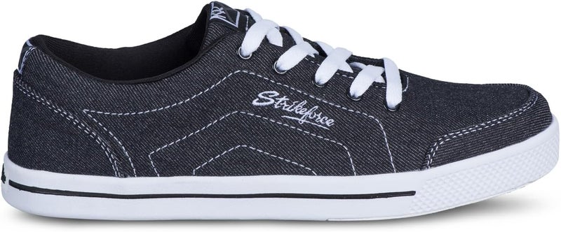 KR Strikeforce Strikeforce Laguna Black/Denim Women's Bowling Shoe with FlexSlide Technology for Right or Left Handed Bowlers - Image 3