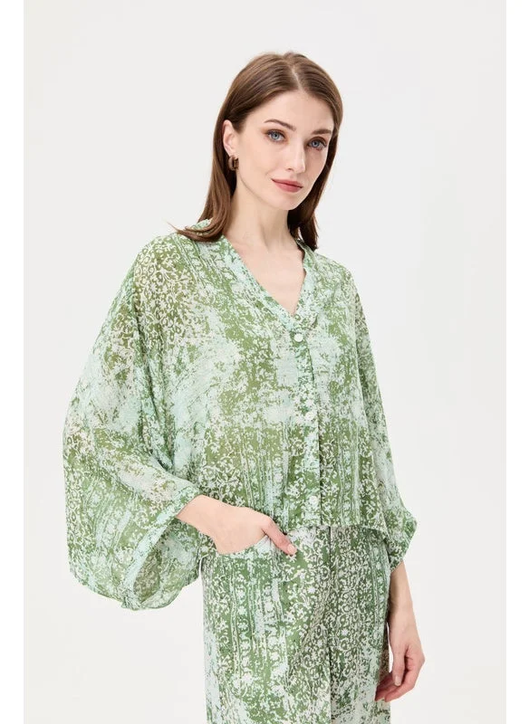 Tenda Wide blouse decorated with prints