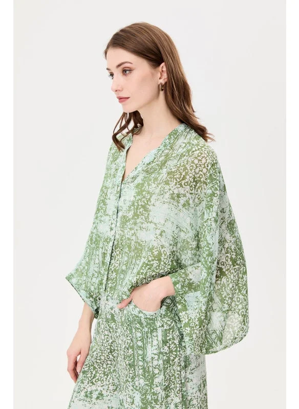 Tenda Wide blouse decorated with prints
