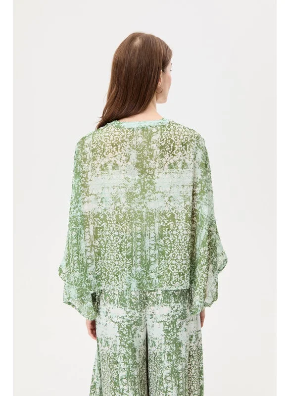 Tenda Wide blouse decorated with prints
