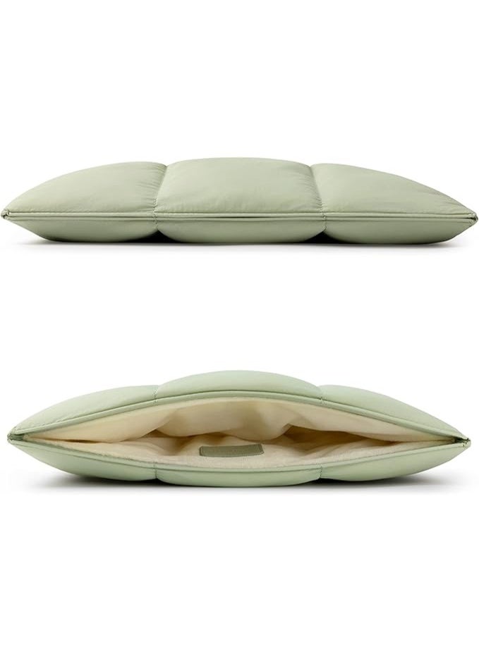 Comfyable Puffy Laptop Sleeve 13 Inch 14 Inch, Quilted Puffer Laptop Carrying Case, Pillow Case Compatible with MacBook Air M4 2025 M3 M2 M1, MacBook Pro M4 Pro/Max, Sage - Image 4