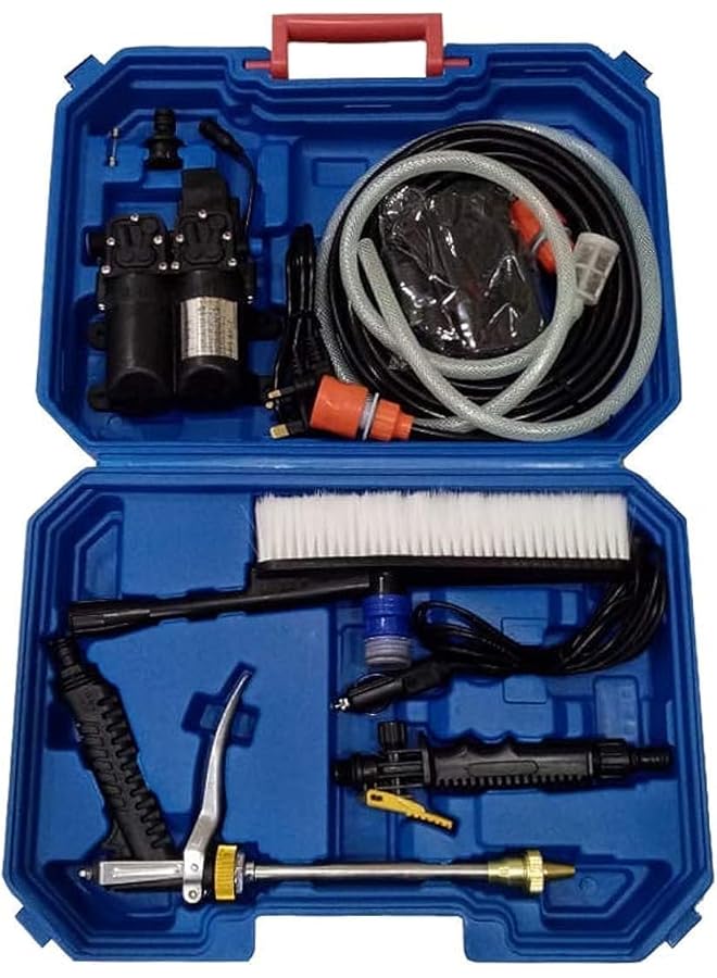 تاوا غسالة محمولة عالية الضغط بقوة 200 واط، مضخة مياه كهربائية بتيار متردد ومستمر (للسيارة، والجدار، والممر، والسجاد، والحديقة والمزيد من الاستخدامات) 12 فولت - Image 1
