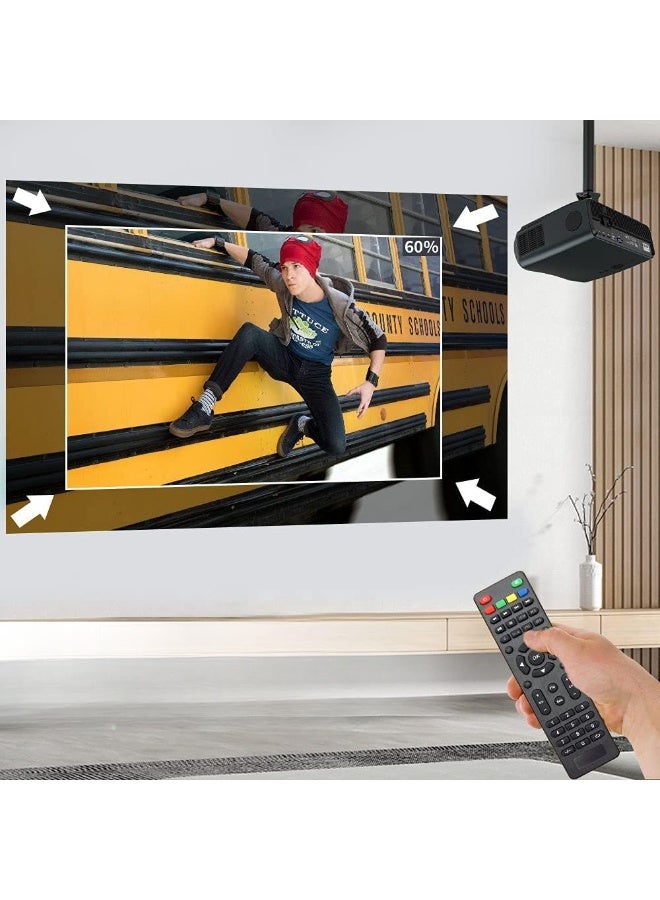 1080P Smart Android Projector – 5G Wi-Fi, Bluetooth, UHD 4K Support, 10000 Lumens, 200" Wireless Outdoor LCD Home Theater for Mobile and YouTube - Image 3