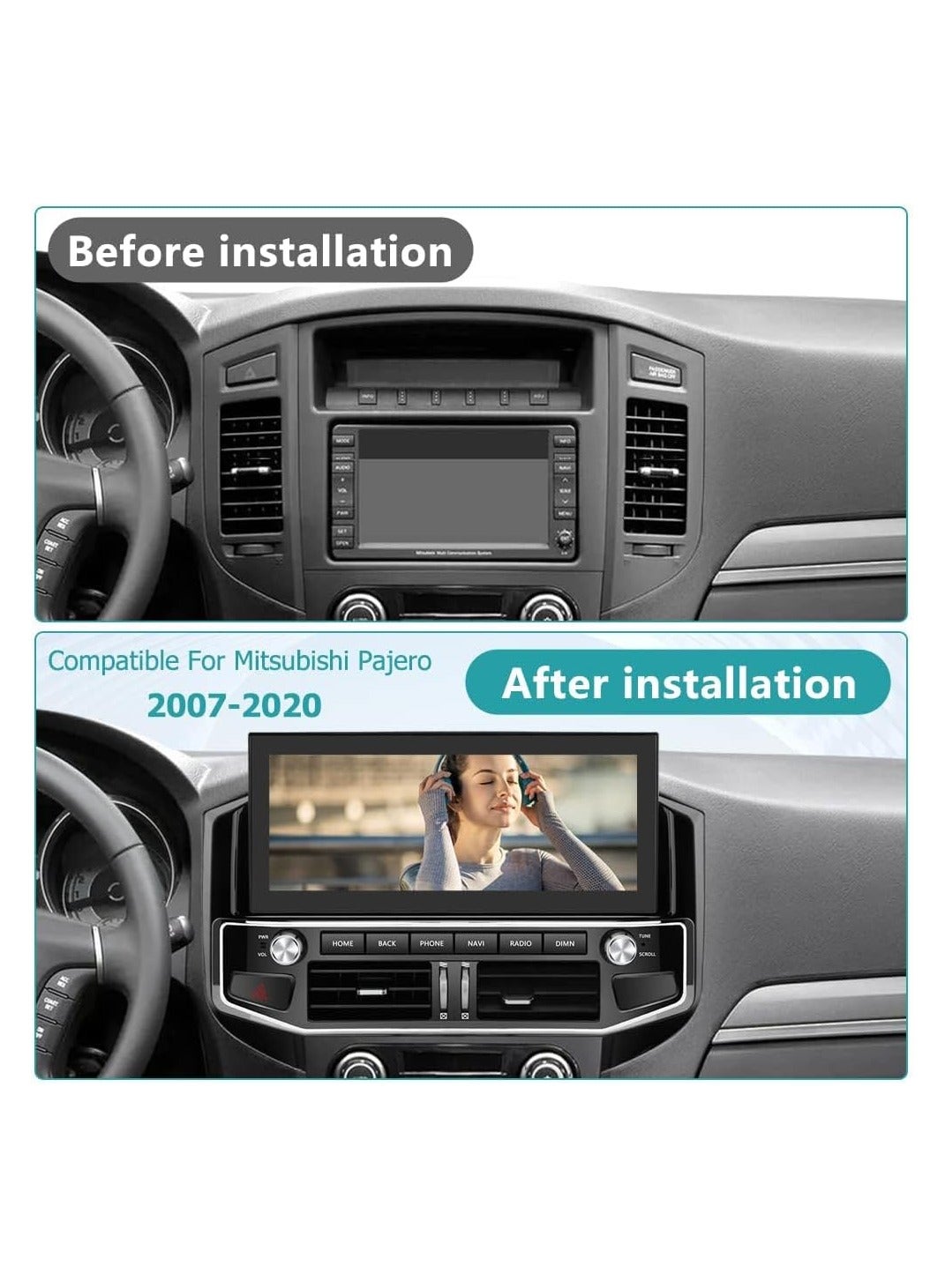 SHEZA STAR Android Car Stereo 12.3 Inch For Mitsubishi Pajero V80