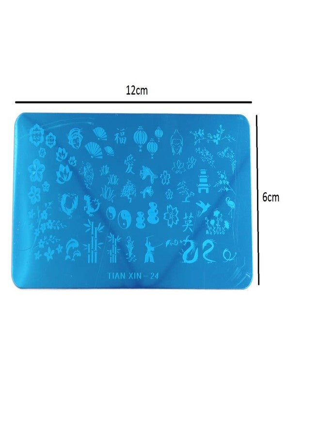 SYGA 1 Piece Heart_06 Style Nail Plates Nail Art Image Stamping Plates - Image 1