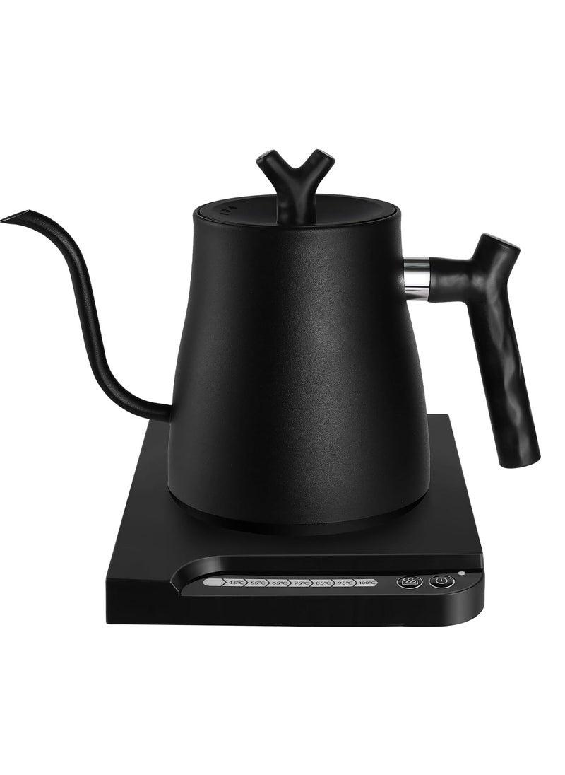 Joshberg Electric Gooseneck Kettle,304 Stainless Steel Electric Water Kettle & Coffee Kettle with Temperature Indicate, Constant Temperature, Auto Shut Off, Touch Screen Panel, 1000W Quick Heating,1L  - Image 1