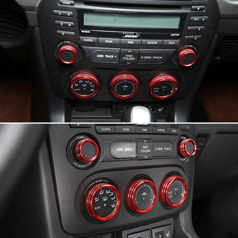 QASULER Aluminum Alloy Air Condition Knob Cover for Mazda MX-5 - Image 4
