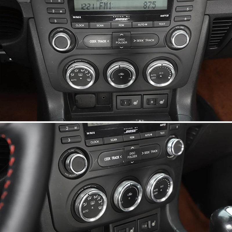 QASULER Aluminum Alloy Air Condition Knob Cover for Mazda MX-5 - Image 5