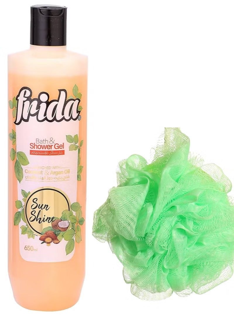 فريدا جل الاستحمام  صن شاين - 650مل +  لوفه متعدده الالوان