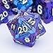 ORIFANTOU 7PCS Metal DND Dice Set with Box Debris RPG Blue White D and D Dice for DD Tabletop Games Role Playing Game Polyhedral Dice Set D20 D12 D10 D8 D6 D4 - Image 2