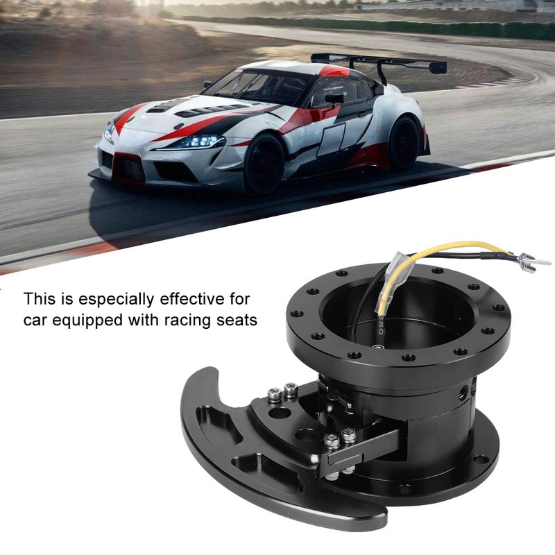 Tilt Flipped Racing Steering Wheel Quick Release Hub Kit Removable AdapterBlack - Image 1
