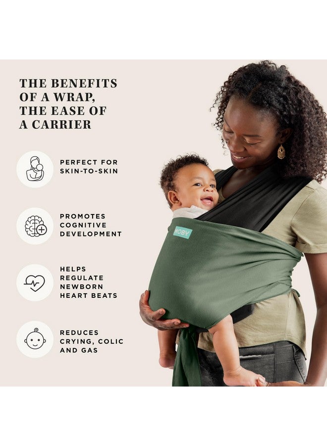 moby Easywrap Carrier Baby Carrier And Wrap In One For Mothers Fathers And Caregivers Designed For Newborns Infants And Toddlers Holder Can Carry Babies Up To 33 Lbs Olive Onyx - Image 3