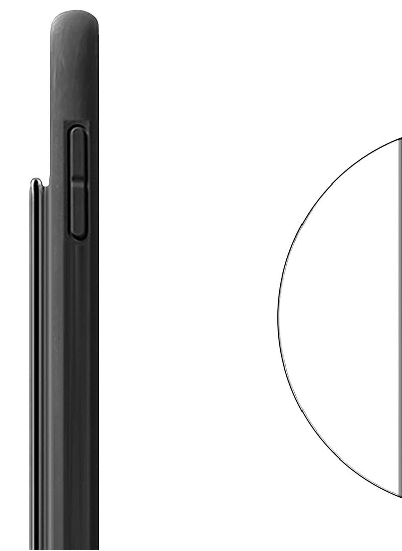 ELTRAZONE Premium Quality Silicone Slim PU Leather Kick Back Stand Grip Case Cover with Enhanced Protection of Wrist Strap Hand Band Cover Case for Samsung Galaxy S22 5G (S22 Black)  - Image 3