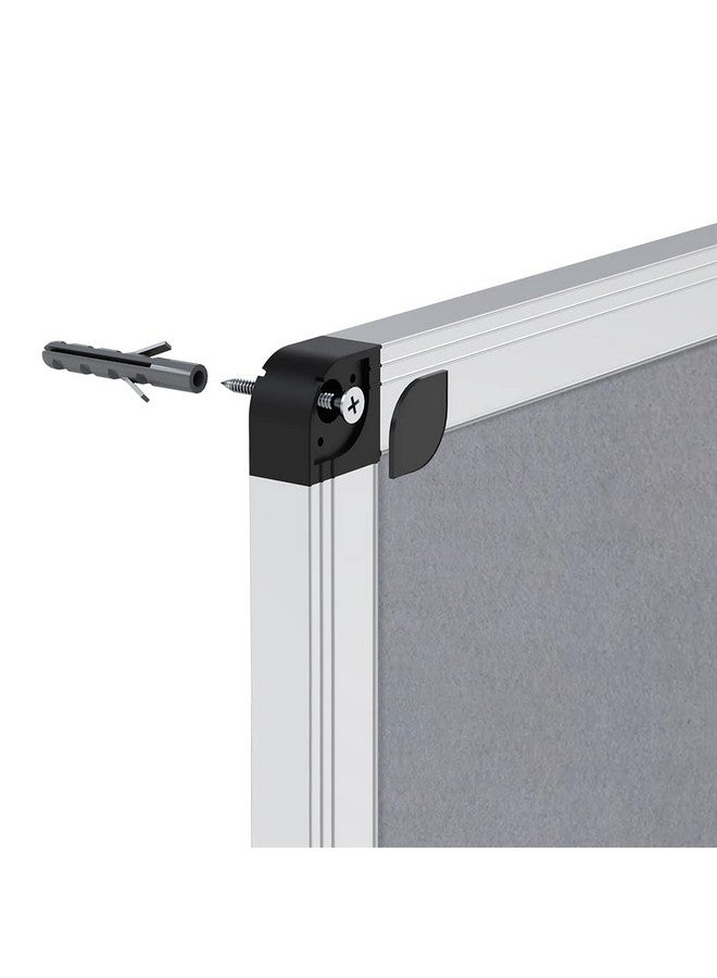 فيز برو لوحة إعلانات من اللباد الرمادي، مقاس 36 × 24 بوصة، إطار من الألومنيوم الفضي - Image 3