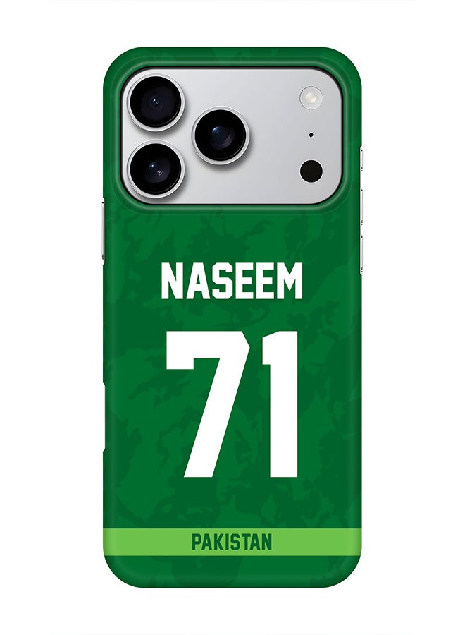 Stylizedd For iPhone 17 Pro,Case, [Compatible with MagSafe] Magnetic cover Slim fit Protection Matte, - Pakistan Naseem Shah, Jersey No 71