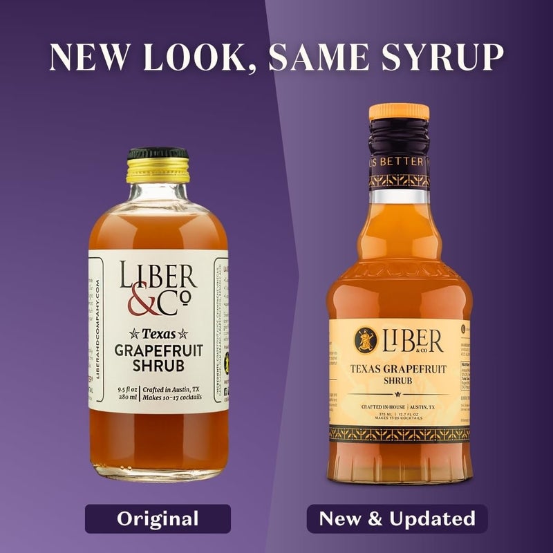 Liber & Co. Texas Grapefruit Shrub (25.4 oz) - Craft Cocktail Mixer with 55% Rio Red Grapefruit Juice & Champagne Vinegar - Adds Tart Complexity to Cocktails & Mocktails - Image 4