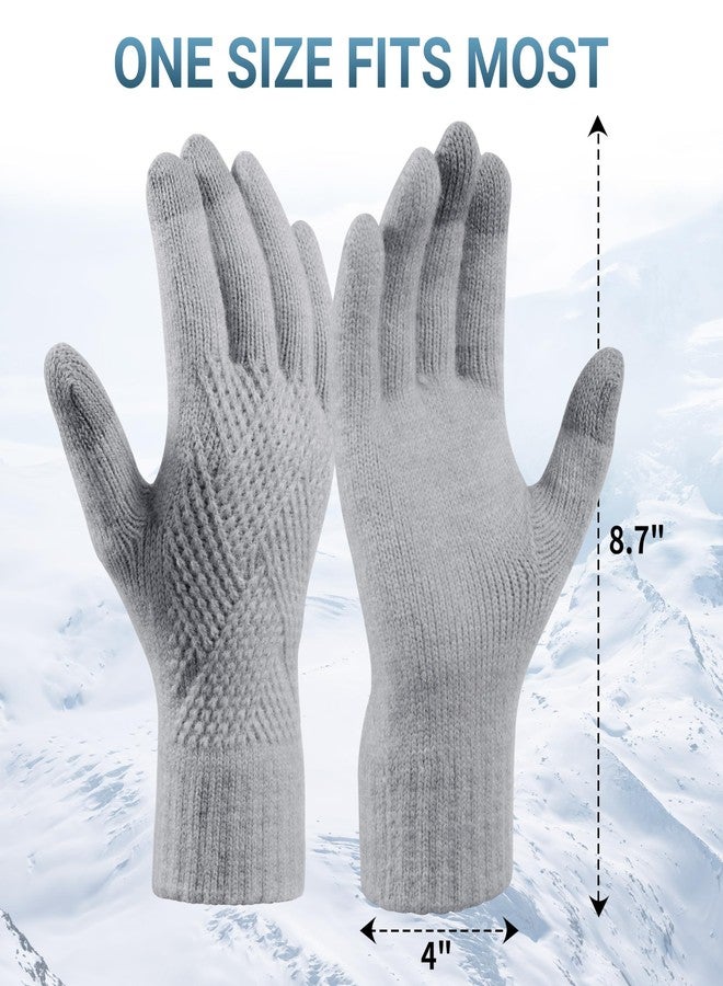 TOBEHIGHER Winter Gloves - Gloves for Women Cold Weather, Touch Screen Winter Gloves Women Warm Alpaca Fleece Knit Glove,Elastic Cuff Winter Texting Gloves for Women - Image 3