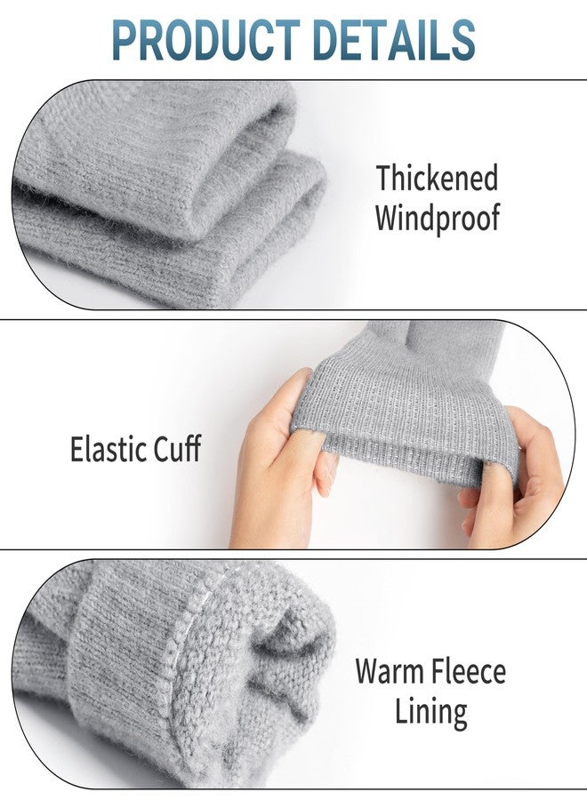 TOBEHIGHER Winter Gloves - Gloves for Women Cold Weather, Touch Screen Winter Gloves Women Warm Alpaca Fleece Knit Glove,Elastic Cuff Winter Texting Gloves for Women - Image 5